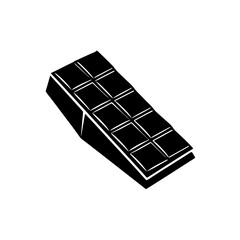 Delicious chocolate bar vector illustration with square pieces scalable graphic design