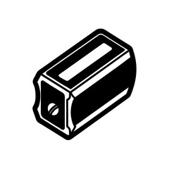 Cute cartoon blue pencil sharpener vector illustration a school stationery item