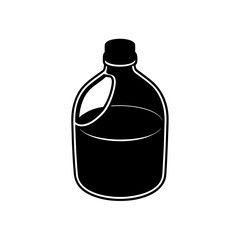 Clear plastic water jug with blue cap vector illustration scalable icon for healthy hydration