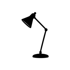 Elegant desk lamp silhouette vector illustration for modern design projects scalable graphic