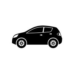 Sleek electric car silhouette clean vector illustration for modern transportation concepts