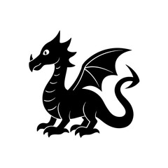 Cute green cartoon dragon icon vector illustration scalable for graphic design projects