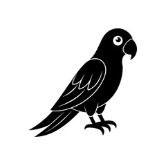 Fototapeta premium Vibrant green parrot cartoon icon vector illustration scalable graphic design