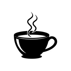 Green tea cup with wisps of steam illustration scalable vector graphic for healthy beverages