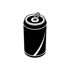 Green soda can with silver pull tab vector illustration scalable graphic design asset