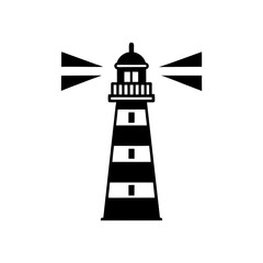 Red lighthouse beacon icon vector graphic scalable illustration navigation safety symbol