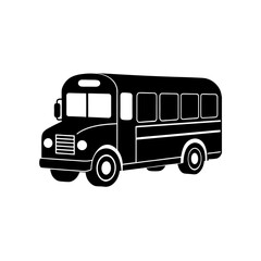 Cute yellow school bus cartoon icon vector illustration for education transportation