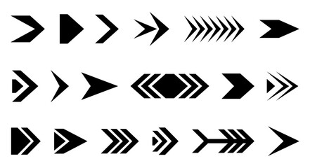 New collection of vector chevron and arrowhead design elements
