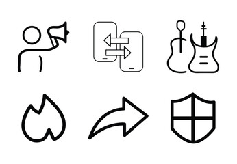 Black outline vector icon design