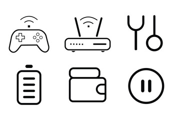 Black outline vector icon design