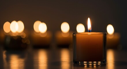Warm candlelight for all saints’ day reflection and remembrance