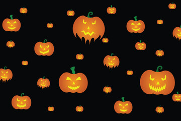 Halloween vector seamless pattern, Halloween background.