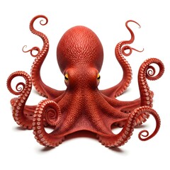 Fototapeta premium octopus on white background