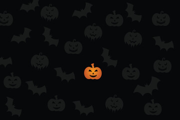 Halloween vector seamless pattern, Halloween background.