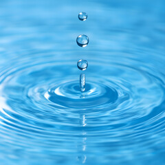 Water Drop Impact: Capture the precise moment a water droplet descends and interacts with the tranquil surface, revealing intricate patterns of concentric rings