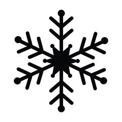 Intricate Snowflake Symbol: Central Core with Radiating Angular Branches

