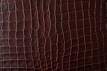 Rich Dark Red Crocodile Leather