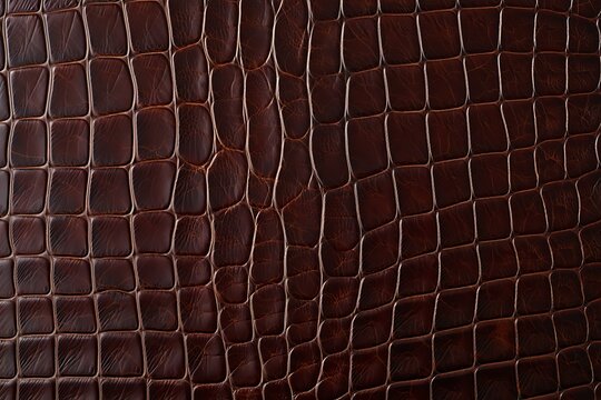 Rich dark red crocodile leather texture background