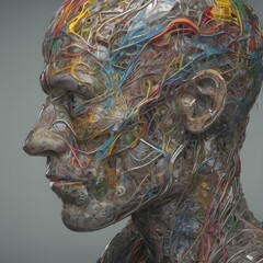 Mechanical Head of Wired Intricacy