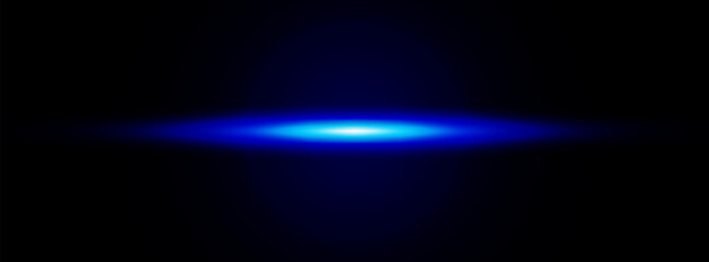 Laser lines of light. Horizontal neon light. Neon blue horizontal speed lines. Glowing stripes. Laser beams. light lines of movement and speed in neon color.Beautiful flash of light and sparks.