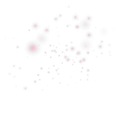 Numerous soft pink sparkles and glowing dots are scattered on a white background, evoking a sense of magic, celebration, and gentle energy in a clean, abstract PNG illustration for creative use.

