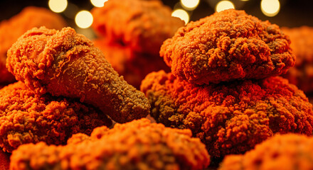 fried chicken legs with sauce