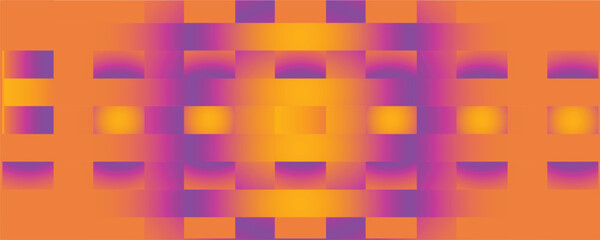 Abstract Geometric Gradient Background with Orange and Purple Checkered Pattern for Website Banner and Presentation Design