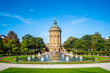 Obraz premium Wasserturm, Altstadt, Mannheim, Baden Wuerttemberg, Deutschland 