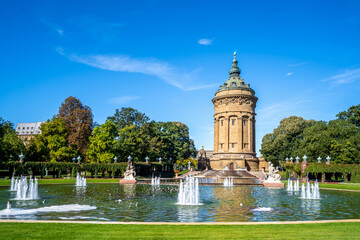Wasserturm, Altstadt, Mannheim, Baden Wuerttemberg, Deutschland 