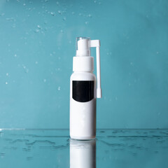 A beautiful still life composition featuring cosmetic products setting with a  background