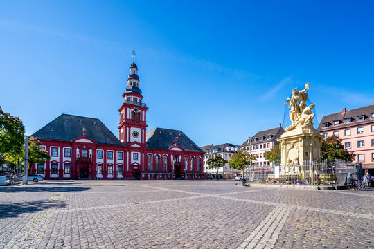 Altes Rathaus, Marktplatz, Mannheim, Baden Wuerttemberg, Deutschland 