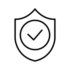 Shield with Check Icon Vector. Shield Check logo