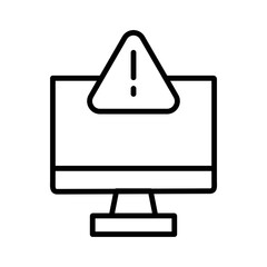 Web Security Alert Icon Vector.Computer Alert logo