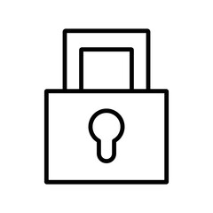 Lock Icon Vector. Web encryption logo