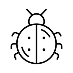 Malware Bug Icon Vector. Web cybersecurity malware threat logo