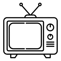 Naklejka premium retro tv icon