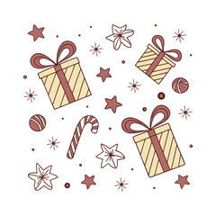  Christmas gift pattern vector file