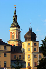 View of historical center of Greiz, a town in Thuringia, Germany