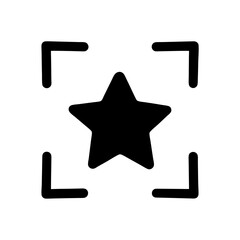 Bold and Simple Star Icon Encased Within Square Brackets for Emphasis