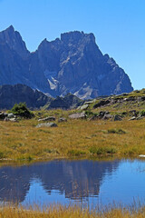 il Cimon de la Pala si specchia in un laghetto effimero