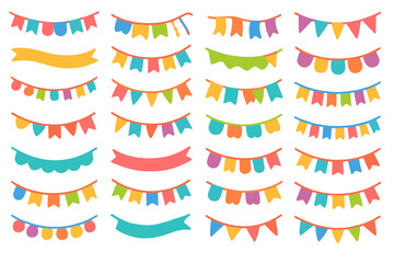 Colorful decorative banners for festive events and celebrations