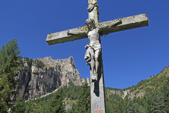 la Croce del Pra da Ri nella Vallunga; Val Gardena, Alto Adige