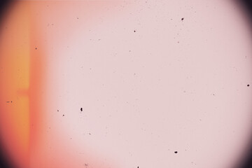 Retro toy camera photo tempkate with vignetting, reó light leak and dust on transparent background