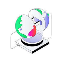 Creative design icon of global connection