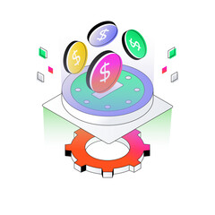 Trendy design icon of money management