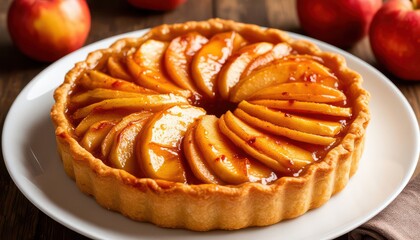 apple pie on a plate	