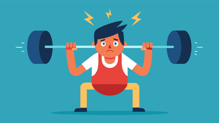 A constant pressure to lift heavy and push beyond ones limits regardless of the potential harm it may cause.. Vector illustration