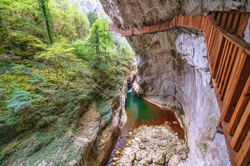 The scenic views of the Horma Canyon (Horma Kanyonu) in the fall season, an amazing place for...