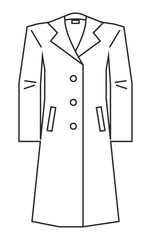 コート、上着、洋服、ファッション、コーディネート、おしゃれ関連のイラストセット