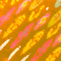 Ikat Aztec. Psychedelic Water Colour Artwork.